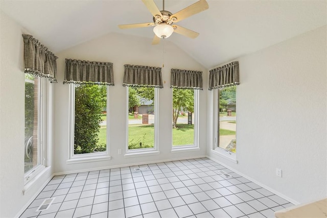 812 Old Bugle Rd, Edmond, OK 73003 - unfurnished sunroom with healthy amount of natural light and lofted ceiling