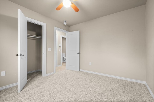 1361 Chestnut Dr, Oklahoma City, OK 73119 - unfurnished bedroom featuring light carpet, a closet, and a ceiling fan