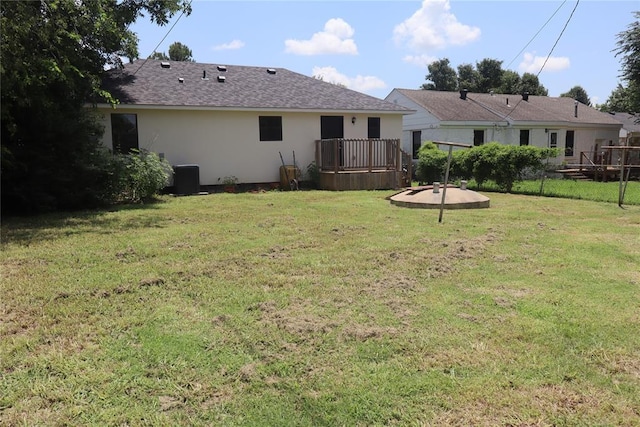 1361 Chestnut Dr, Oklahoma City, OK 73119 - view of yard featuring a deck