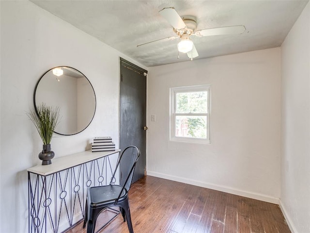 610 N Choctaw Ave, El Reno, OK 73036 - office space featuring wood-type flooring and ceiling fan