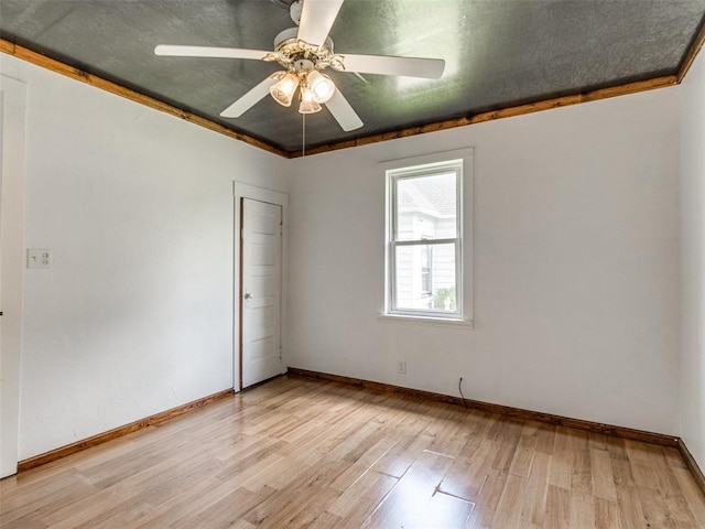 610 N Choctaw Ave, El Reno, OK 73036 - unfurnished room with light wood-style floors and a ceiling fan