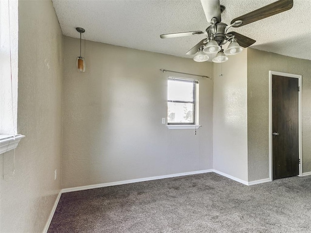 2618 NW Apache Rd, Piedmont, OK 73078 - carpeted spare room featuring ceiling fan and a textured ceiling