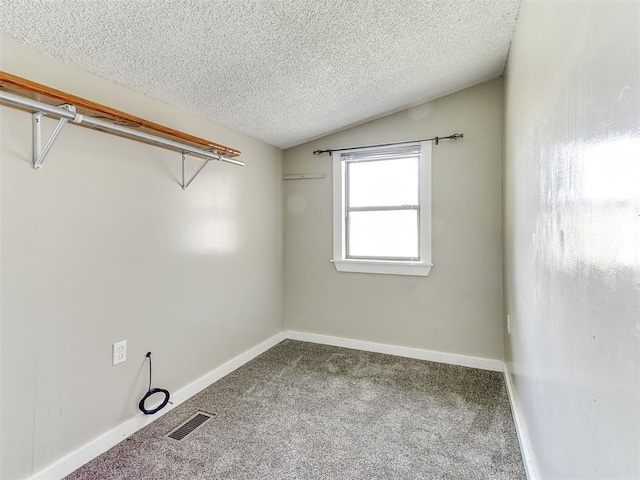 2618 NW Apache Rd, Piedmont, OK 73078 - carpeted empty room with a textured ceiling and lofted ceiling