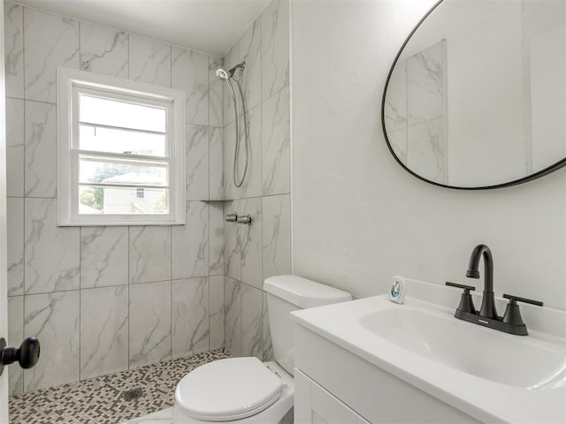 2340 SW 46th St, Oklahoma City, OK 73119 - full bathroom with a marble finish shower and vanity
