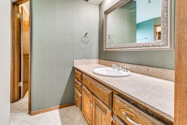 10201 Mantle Ct, Oklahoma City, OK 73162 - bathroom featuring vanity and tile patterned floors