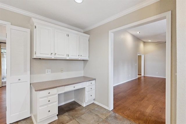 3000 Middlesex Dr, Oklahoma City, OK 73120 - unfurnished office with built in desk and ornamental molding