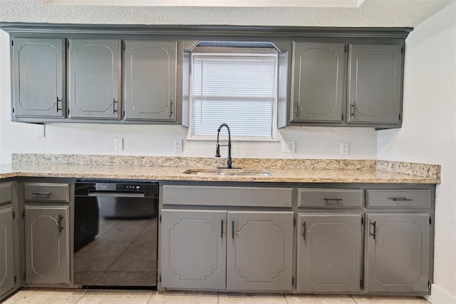 2322 Ripple Creek Ln, Edmond, OK 73012 - kitchen with black dishwasher and gray cabinets