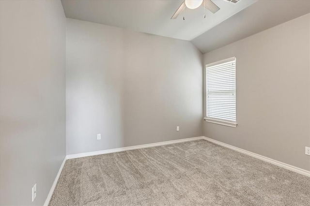 18608 Summer Grove Ave, Edmond, OK 73012 - carpeted empty room with a ceiling fan and lofted ceiling