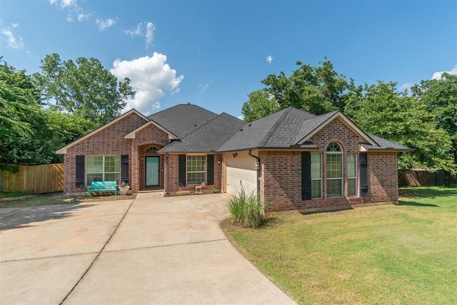 3751 Rock Dove Lndg, Edmond, OK 73034 - view of front of home featuring driveway, brick siding, an attached garage, and a shingled roof