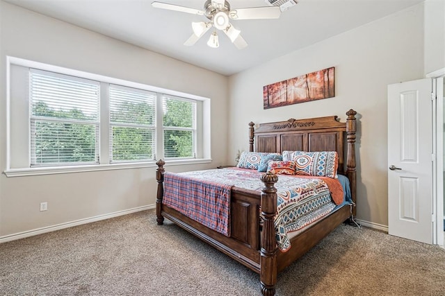3751 Rock Dove Lndg, Edmond, OK 73034 - bedroom with carpet and a ceiling fan
