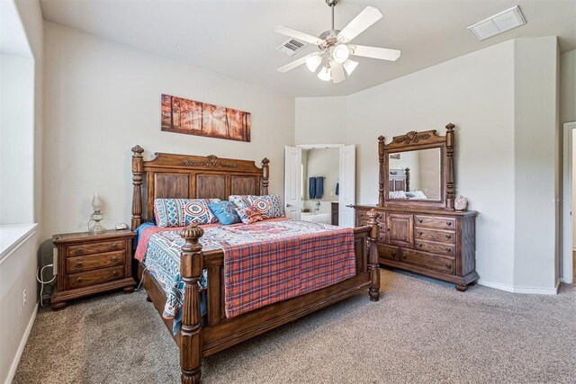 3751 Rock Dove Lndg, Edmond, OK 73034 - carpeted bedroom featuring baseboards and a ceiling fan