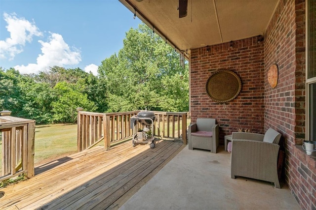 3751 Rock Dove Lndg, Edmond, OK 73034 - wooden deck featuring a grill
