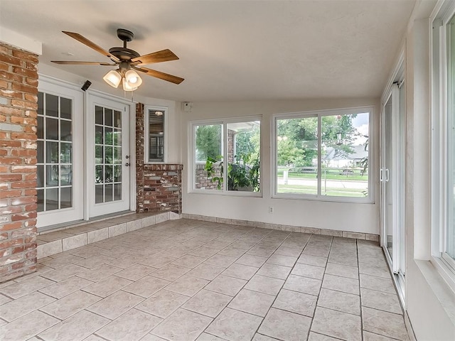 3000 Beverly Dr, Edmond, OK 73013 - unfurnished sunroom with french doors and tile patterned floors