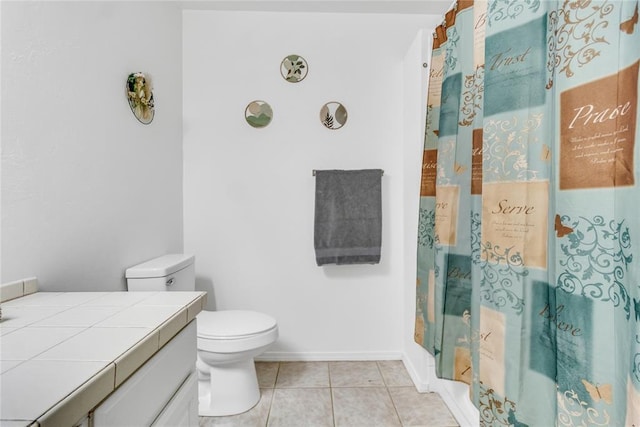 1045 Belmont Pl, Yukon, OK 73099 - bathroom with tile patterned floors and vanity