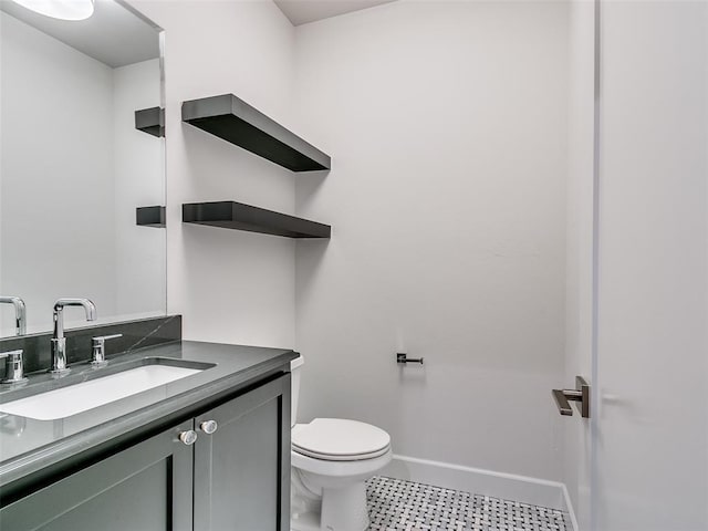 201 Pont Neuf Ct, Edmond, OK 73034 - half bathroom with vanity and toilet