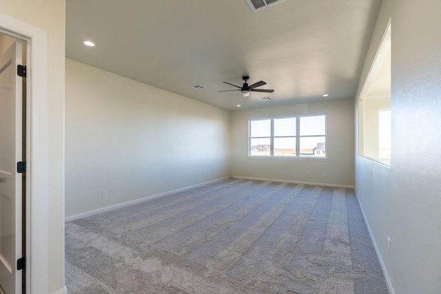 4334 White Ash Dr, Piedmont, OK 73078 - carpeted spare room with ceiling fan and recessed lighting