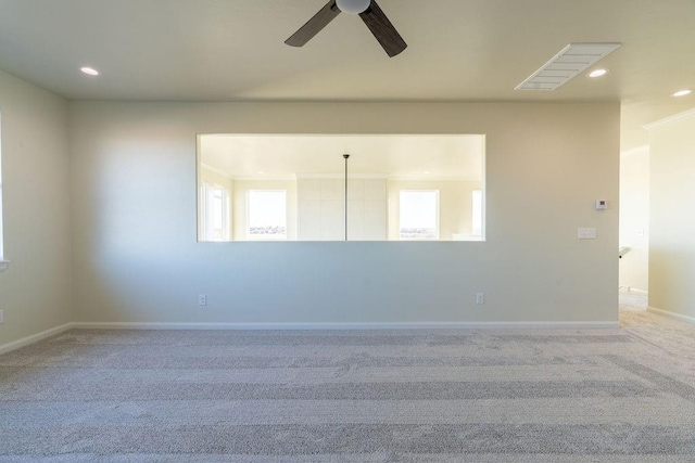 4334 White Ash Dr, Piedmont, OK 73078 - carpeted spare room with ceiling fan and recessed lighting