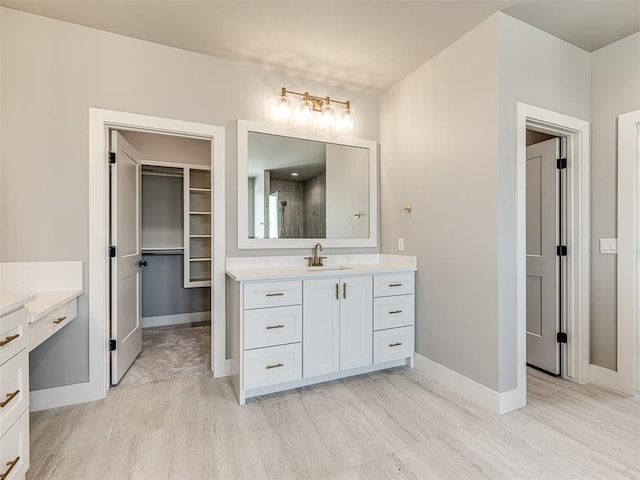6881 Lake View Ct, Cashion, OK 73016 - bathroom with vanity and baseboards
