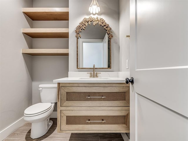 6881 Lake View Ct, Cashion, OK 73016 - half bathroom featuring toilet and vanity
