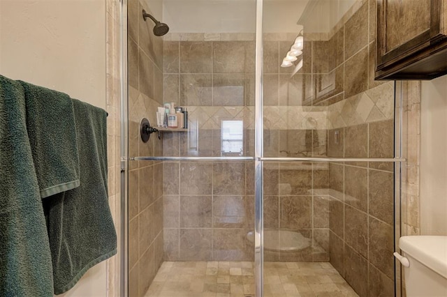 2305 Makaila Way, Yukon, OK 73099 - full bathroom featuring toilet and a stall shower