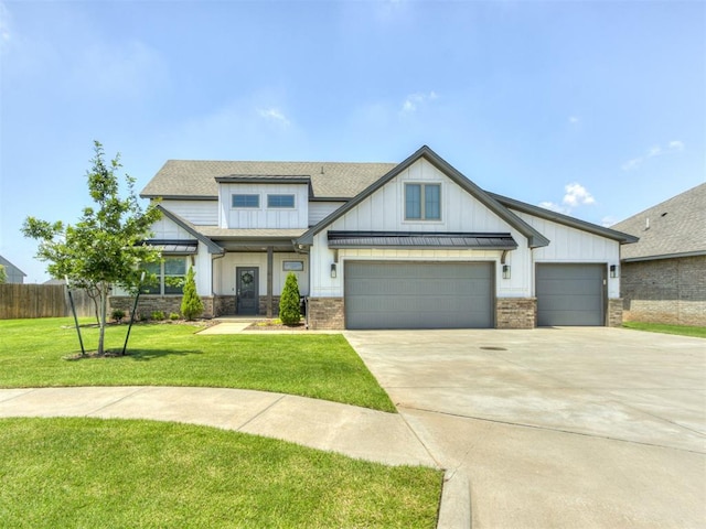 1391 Hickory Trl, Piedmont, OK 73078 - craftsman house with board and batten siding, concrete driveway, a garage, and a shingled roof