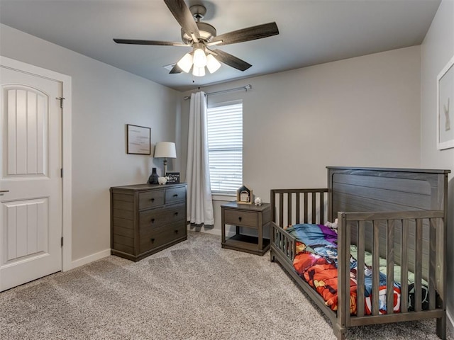 1391 Hickory Trl, Piedmont, OK 73078 - bedroom with carpet floors and a ceiling fan