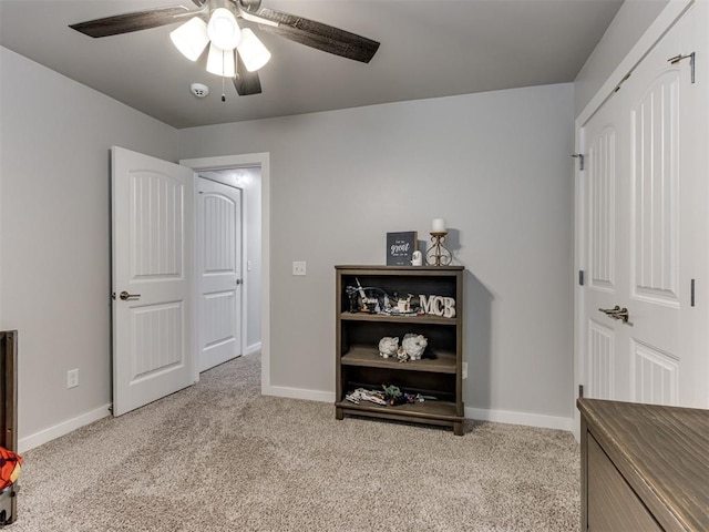 1391 Hickory Trl, Piedmont, OK 73078 - bedroom featuring carpet floors and a ceiling fan