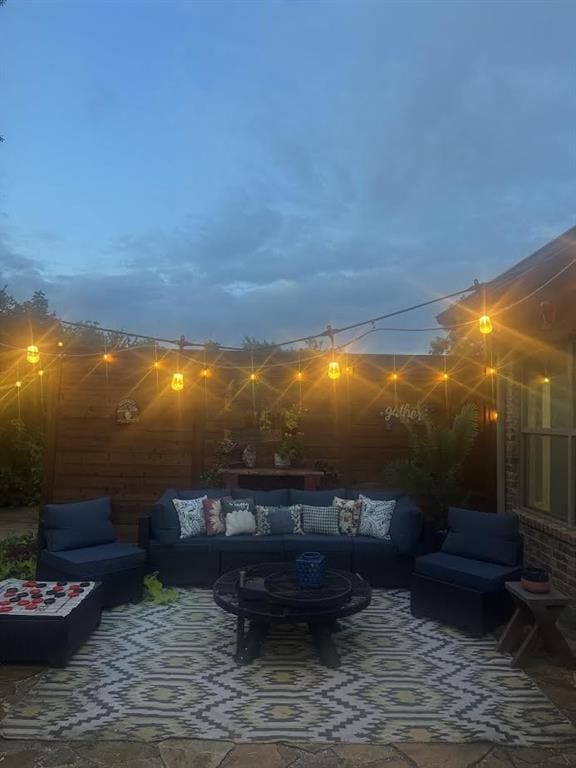 7013 Morning Song Dr, Oklahoma City, OK 73150 - view of patio featuring outdoor lounge area