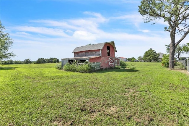 601 N Dobbs Rd, Harrah, OK 73045 - view of yard with a barn and an outdoor structure