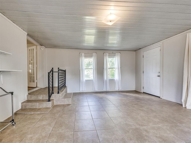 3804 NW 52nd St, Oklahoma City, OK 73112 - unfurnished living room with light tile patterned flooring
