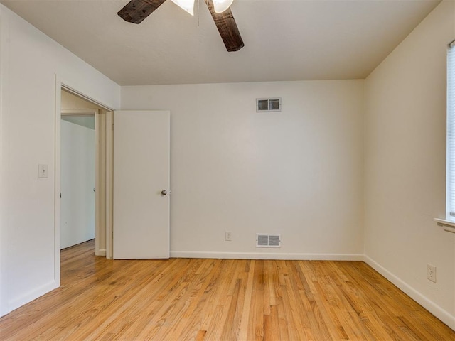 3804 NW 52nd St, Oklahoma City, OK 73112 - spare room with a ceiling fan and light wood-type flooring