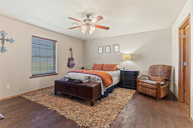 5097 County St Unit 2580, Hinton, OK 73047 - bedroom with wood finished floors and ceiling fan