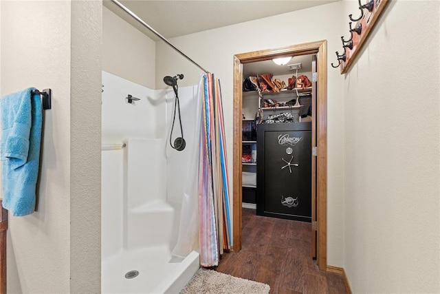 5097 County St Unit 2580, Hinton, OK 73047 - full bath with a stall shower and wood finished floors
