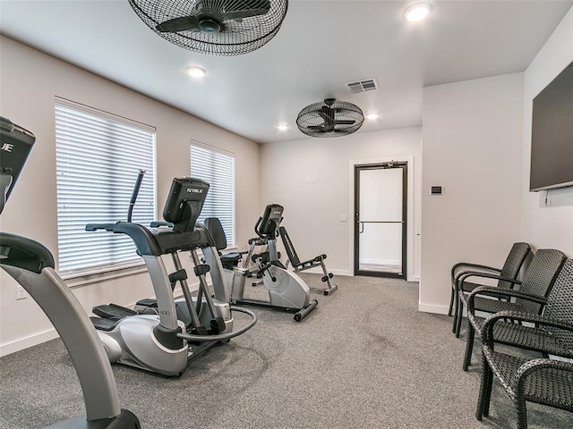 216 Pont Neuf Ct, Edmond, OK 73034 - workout room featuring baseboards and recessed lighting