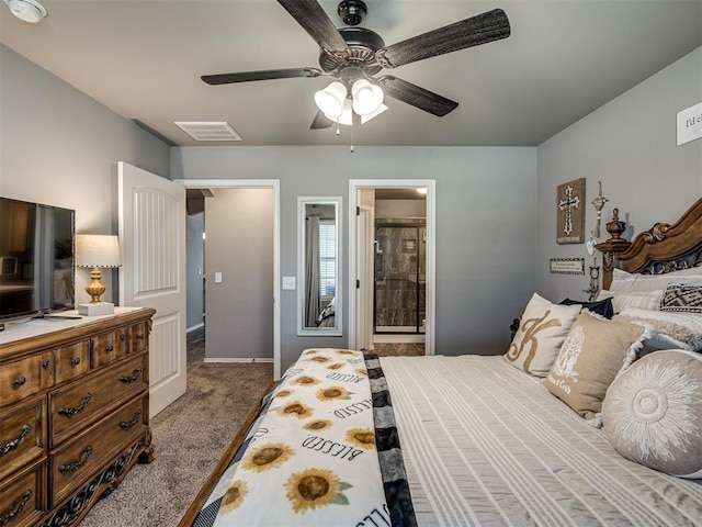 12812 Double V Dr, Piedmont, OK 73078 - bedroom with carpet flooring and ceiling fan