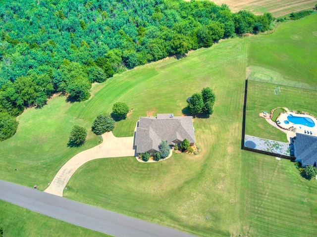 775 Magnolia Ln, Tuttle, OK 73089 - bird's eye view of a pool area