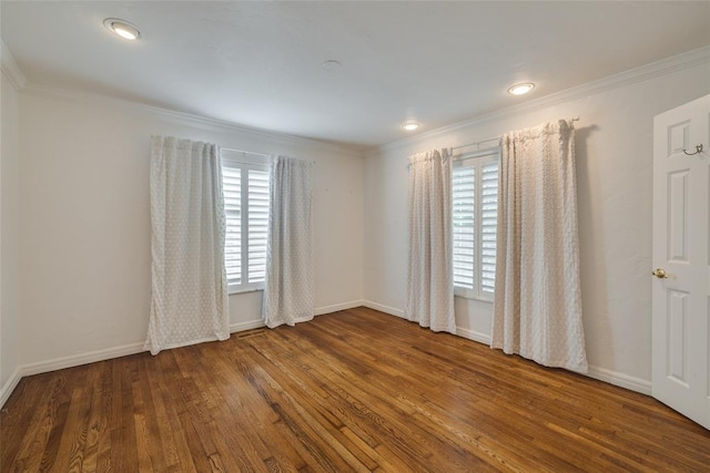 1114 Glenwood Ave, Nichols Hills, OK 73116 - spare room featuring wood finished floors and crown molding