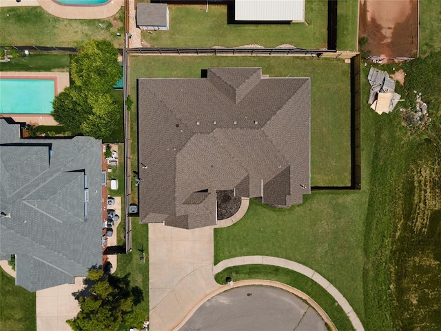 view of property location featuring a pool area