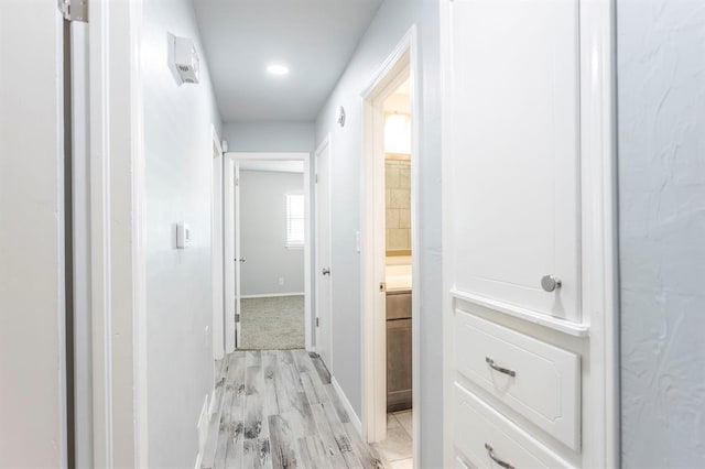 27 NE 65th St, Oklahoma City, OK 73105 - hallway with light wood-style floors and recessed lighting