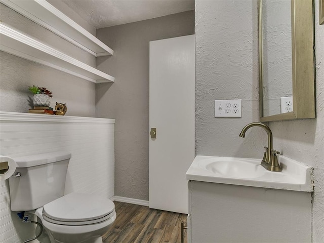 111 S Bristow Ave, Moore, OK 73160 - bathroom with wood finished floors and vanity