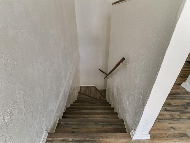 111 S Bristow Ave, Moore, OK 73160 - stairway with wood finished floors