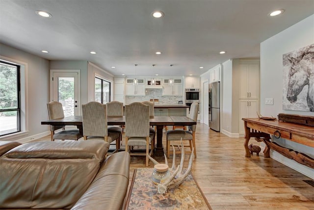 12629 Teakwood Rd, Oklahoma City, OK 73013 - living room with plenty of natural light, light wood-style flooring, and recessed lighting
