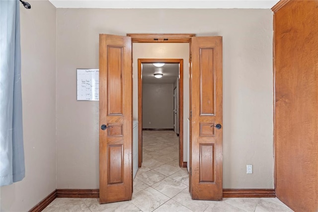 10516 NW 16th St, Yukon, OK 73099 - hall with baseboards and light tile patterned flooring