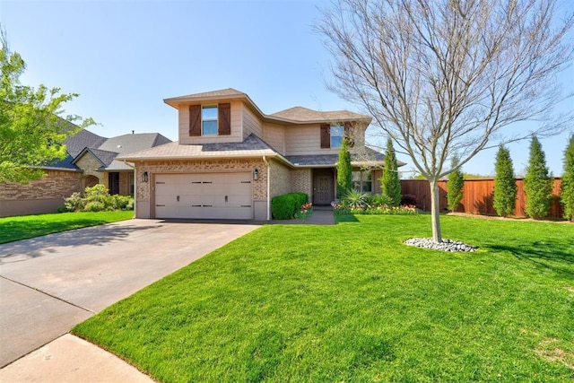 3937 NW 167th Ter, Edmond, OK 73012 - traditional home featuring brick siding, a garage, and concrete driveway