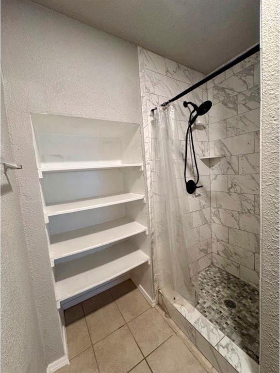 1412 NW 96th St, Oklahoma City, OK 73114 - full bathroom featuring a stall shower and tile patterned floors