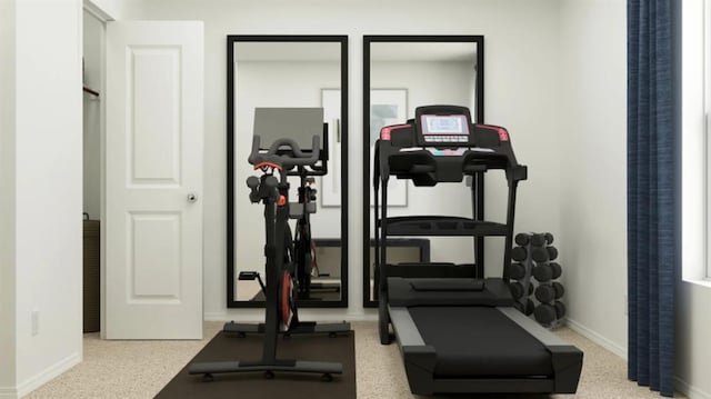 3704 Palmetto Bluff Dr, Mustang, OK 73064 - exercise area with baseboards