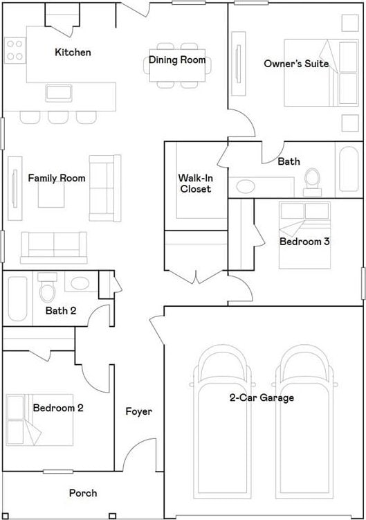 3704 Palmetto Bluff Dr, Mustang, OK 73064 - view of property floor plan