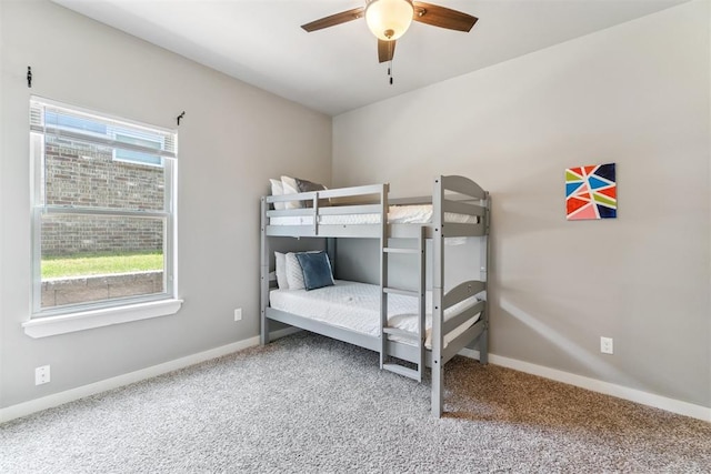 637 NW 179th Cir, Edmond, OK 73012 - bedroom featuring carpet floors and a ceiling fan