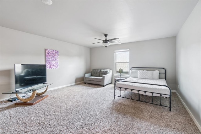 637 NW 179th Cir, Edmond, OK 73012 - carpeted bedroom with baseboards and a ceiling fan