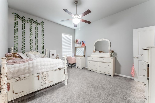 9125 NE Mustang Rd, Piedmont, OK 73078 - bedroom featuring light colored carpet and a ceiling fan